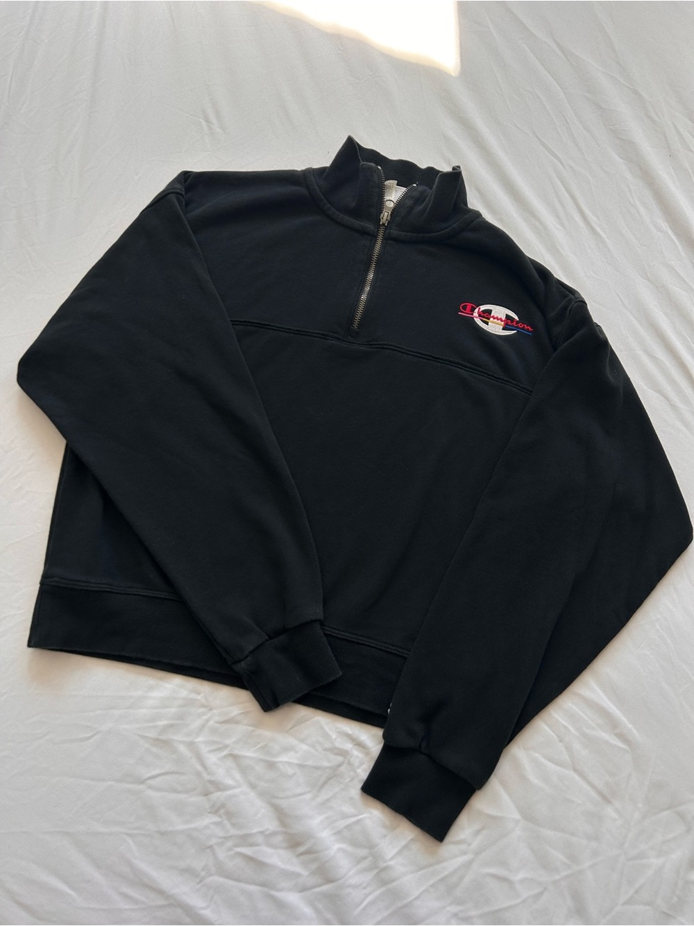 Women’s Champion Black Half-Zip Pullover Sweatshirt